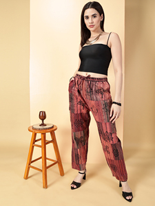 Imprimé personnalisé femmes népalais Patch-travail coton Joggers confortable tissé vêtements de nuit pour l'été printemps mode décontracté Tribal - Product Image 3