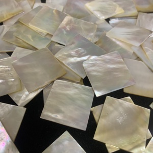 Wholesale Natural Heat Treated 6-40mm Double <b>Flat</b> Shell Sheet Square Mother of Pearl White for Jewelry Making - Product Image 5