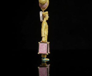 Colgante de Diamantes Iced Out para Hombre de Negocios con Maletín en Oro Amarillo, Figura de Lujo, Colgante HipHop, Amuleto de Declaración - Product Image 2
