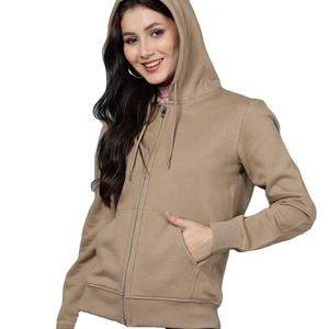 ผู้หญิงโลโก้ที่กําหนดเองซิปขึ้นมีคุณภาพสูงhoodiesพัฟพิมพ์หนักน้ําหนักว่างเปล่าrhinestoneธรรมดาเสื้อกันหนาวหมวก - Product Image 1