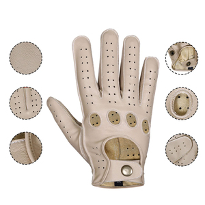 Hot Selling 2026 New Arrival Fashion Leather <b>Driving</b> <b>Gloves</b> Adjustable Non-Slip Material Made Leather Winter <b>Gloves</b> - Product Image 4