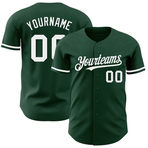 Vente en gros de maillots de baseball authentiques personnalisés vert et blanc OMMIZ INDUSTRY, best-sellers - Product Image 1