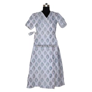Hermosa chaqueta Kimono de algodón indio hecha a mano, abrigo estilo Hippie, albornoz para mujer, <span class=keywords><strong>Vestido</strong></span> largo de fiesta - Product Image 6