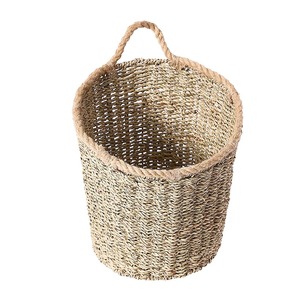 Natural Woven Seagrass Medium Indoor <b>Storage</b> Wall <b>Basket</b> Handmade <b>Storage</b> <b>Basket</b> Wholesale eco-friendly Made in Viet Nam - Product Image 1