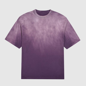 T-shirts pour hommes tendance 2025, style vintage délavé à l'acide, col rond, manches classiques, ourlet bas, marque privée, OEM - Product Image 5