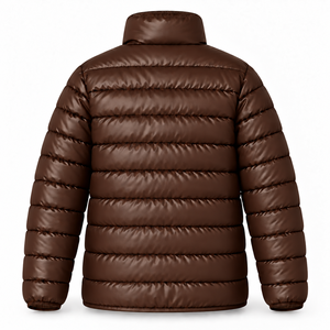 High Quality Lightweight Bomber Jacket Autumn Stand Reflective Sheen Quilted Shell Full Zip Warm Lining OEM Custom Logo Supply - Product Image 3