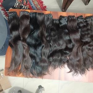 Extensiones de Cabello Humano Ondulado 100% Sin Procesar, Cabello Natural Virgen de Templo Indio, Doble Trama a Máquina, Proveedor Mayorista - Product Image 5