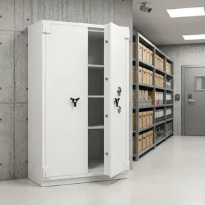 Double Door Fireproof Safe 4 Large Administrative Office Document <b>Cabinet</b> with Adjustable Shelves SX-500 - Product Image 1