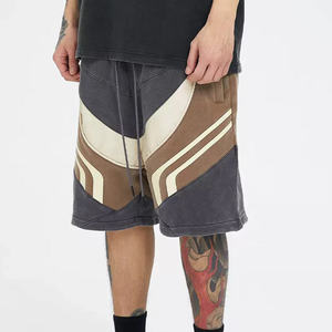 Pantalones Cortos Cargo de Verano para Hombre, Personalizados, 100% Algodón, Transpirables, de Cintura Media, con Paneles de Felpa Suave y Diseño de Bloques de Color - Product Image 2