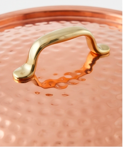 Copper Paella <b>Pan</b> With Lid Handmade Hammered Finish Zinc Alloy <b>Handle</b> For Gas Use And Induction Cookers Use - Product Image 3