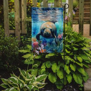 Multicolor Manatee Garden <b>Flag</b> Decorative Mailbox & Yard <b>Flag</b> for Patio Artwork for Flower Beds & Yard Garden Size - Product Image 2