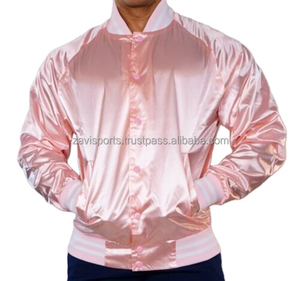 Dernières vestes universitaires en satin de soie de haute qualité pour hommes Nouveauté Arrivée personnalisée Bouton Veste de mode extérieure pour hommes Patchwork - Product Image 3