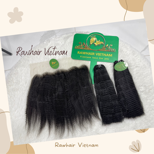 Yaki ผมต่อแบบตรงสีดำธรรมชาติสีดำแบบคู่ด้านหน้า13x4จากธุรกิจ Rawhair ประเทศเวียดนาม - Product Image 4