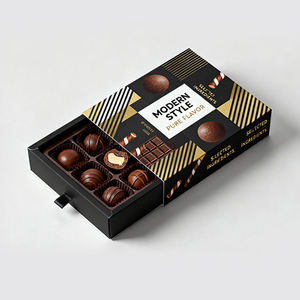 Chocolate Packaging <b>Box</b> Custom Luxury Gold Logo Rigid Cardboard Gift <b>Box</b> with Dividers & Tissue Paper for <b>Red</b> Dates Nut Packing - Product Image 4