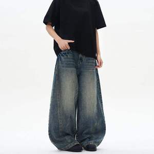 Pantalones Cargo de Mezclilla de Algodón con Lavado Ácido, Estilo Streetwear, de Alta Calidad OEM, con Múltiples Bolsillos, Corte Holgado y Recto para Hombre - Product Image 5
