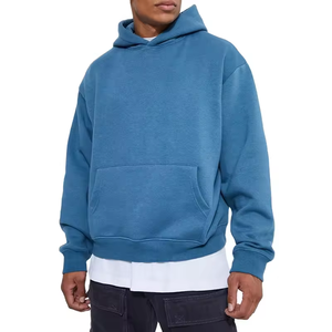 Sudadera con Capucha Negra para Hombre, de Alta Calidad, Algodón Grueso, Estilo Corto, con Logotipo Personalizado, Impresión Puff, Sudadera Oversize - Product Image 4