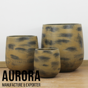 Ensemble de pots à fleurs en béton rustiques, classiques et antiques, durables, légers, pour plantes d'extérieur - Product Image 5