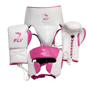 Custom Made Brand New Pro Leather Fly Training Sparring Set Super Comfortable Fly Kickboxing Gloves Latest <b>Model</b> Fly Boxing Set - Product Image 2