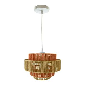 Lampada a Sospensione Dorset Bianca e Naturale/Terracotta, Elegante Lampadario e Luce Pendente - Product Image 5