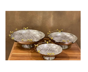 Stainless Steel Sweets Bowl Antique Design <b>Dessert</b> Serving Bowl Round Shape Customized Size Chocolates Serving Bowl - Product Image 2