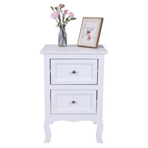 Comodini a due livelli di grandi dimensioni, stile country, bianchi, 2 pezzi, codice Oid 48714449/34800355 - Product Image 5