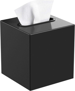 Hammered Gold Custom Logo Durable Square Shape Iron Metal Tissue <b>Box</b> Napkin Case for Home & Bathroom Use - Product Image 1