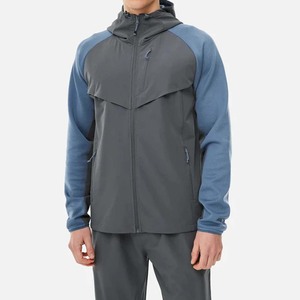 Chaqueta Cortavientos con Capucha para Hombre, Cierre Completo, Diseño Color Block, Deportiva, para Otoño, Poliéster, Manga Larga, Corte Regular, Bolsillos Laterales - Product Image 2