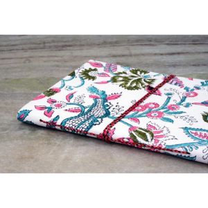 Diarios hechos a mano con tapas duras de papel estampado de algodón con diseño floral y hojas para regalo de mujer - Product Image 6