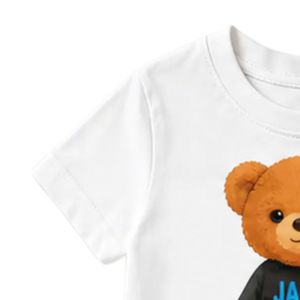 Camiseta Blanca de Manga Corta para Niños Pequeños, Cuello Redondo, Informal, para el Día a Día, para Jugar, Ir a la Escuela, Ropa Cómoda para Niños - Product Image 4