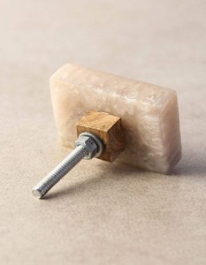 Modern Wood Resin Brass Cabinet Knob Handmade <b>Rustic</b> Drawer Pull Eco-Friendly Durable Kitchen <b>Wardrobe</b> Furniture Handle - Product Image 2