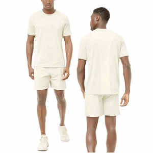 Ropa Deportiva Personalizada para Hombre, Camiseta Deportiva de Secado Rápido, Camiseta y Pantalones Cortos para Gimnasio, Ropa Deportiva Transpirable, Corte Regular - Product Image 1