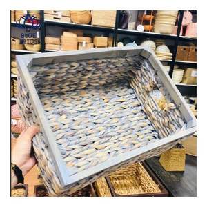 Cesta de Jacinto de Agua Tejida a Mano, Organizador de Fibra Natural para Almacenamiento de Juguetes y Exhibición Decorativa, Duradera y Sostenible - Product Image 1