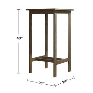 Tavolo da Bar in Legno Grigio Stile Rustico Emilio, Elegante Arredo da Esterno - Product Image 3