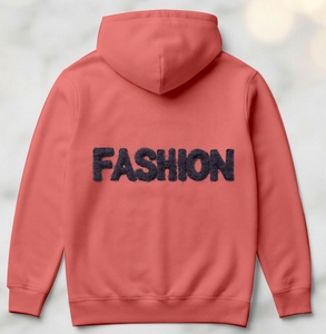 Top Trend Top Selling Sustainable Pink Color Custom Chenille Embroidery Logo Patch Professional Premium Quality <b>Hoodies</b> - Product Image 4