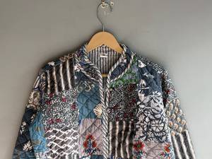 Chaqueta Acolchada Floral para Mujer, Cuello Mao, Manga Larga, Otoño, Largo Regular, Estampada, Relleno de Poliéster, Forro de Algodón, REGALO - Product Image 4