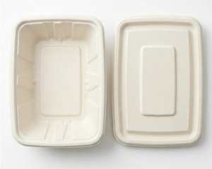 Bagasse Disposable Lunch Box Rectangular Food <b>Container</b> Compostable Microwavable Rectangular Meal Prep Tray for Restaurant - Product Image 1