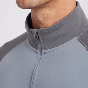 Premium Men's Winter Knitted Polyester Quarter-Zip Sports Jacket Breathable Quick Dry Waterproof <b>Athletic</b> Running Training Gym - Product Image 6