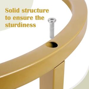 โต๊ะวางของแบบซ้อนได้ ดีไซน์หรูหราทันสมัยอเนกประสงค์ โครงโลหะ ท็อปโต๊ะโลหะ เหมาะสำหรับห้องนั่งเล่นในอพาร์ทเมนต์ ประกอบง่าย - Product Image 6