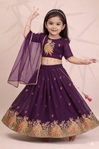 Ensemble Lehenga Choli en Georgette Premium avec broderie de 3 mm et dupatta en résille, prêt-à-porter pour tenue de mariage - Product Image 6