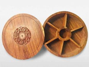 Durable <b>Wooden</b> Spice Container Round <b>Box</b> With Compartments Customizations <b>Wooden</b> Spice <b>Box</b> at Affordable Price from Timeless - Product Image 5