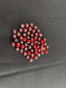 White Heart <b>Red</b> Glass Beads Classic Trade Style Heart Beads for Jewelry Making, <b>Bracelets</b> & Necklaces - Product Image 2