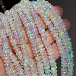 Natural Ethiopian Welo Fire Opal Rondelle <b>Stone</b> 3.5-5.8mm Loose 16" Strand Multi Color Third Party Certified Orange Jewelry - Product Image 4