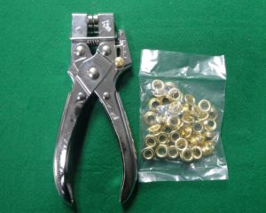 Pince à œillets en acier allié DK-1003A de 6 mm avec perforateur, poignée en acier au carbone, 100 œillets, service OEM disponible - Product Image 1
