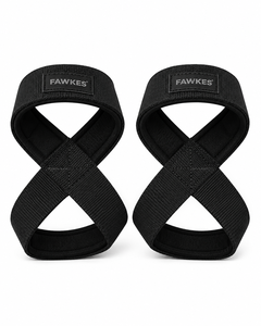 Sangles de levage FAWKES en forme de 8, bleu marine, antidérapantes, réglables, légères, confortables, avec fermeture à boucle, pour la musculation, unisexes - Product Image 6
