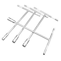 Clé à douille tubulaire à poignée en T OEM en acier au carbone métrique de 8 mm, à mâchoire lisse, couple maximal de 700 lb-pi pour projets de bricolage