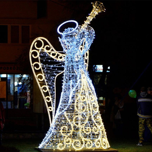 ไฟประดับรูปนางฟ้า LED ขนาดใหญ่ สำหรับตกแต่งคริสต์มาสกลางแจ้ง ประดับถนน ลานกิจกรรม - Product Image 6