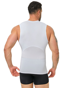 Débardeur de sport GYM pour homme, compression musculaire, léger, extensible dans quatre directions, séchage rapide, dos en tissu mesh respirant - Product Image 2