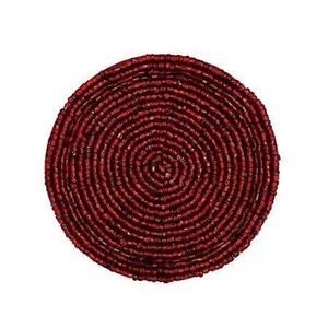 CRYSTAL CRAFT MANTU Posavasos estilo vaquero occidental hecho a mano con cuentas, diseño de herradura y sombrero de vaquero de seis puntas - Product Image 4