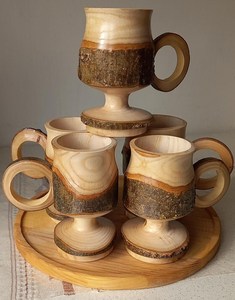 Handmade Wooden Mug: Rustic Nordic Style <b>Camp</b> <b>Cup</b> - Product Image 4