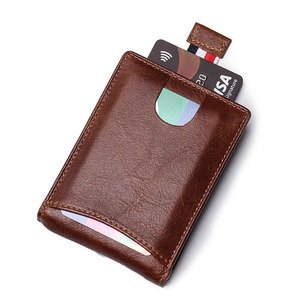 กระเป๋าสตางค์หนังผู้ชายคุณภาพสูง ดีไซน์บางเฉียบ ป้องกัน RFID ผู้ผลิตขายส่ง รับผลิตตามแบบ OEM สร้างแบรนด์ได้ สำหรับส่งออก ขายในราคาถูก - Product Image 1